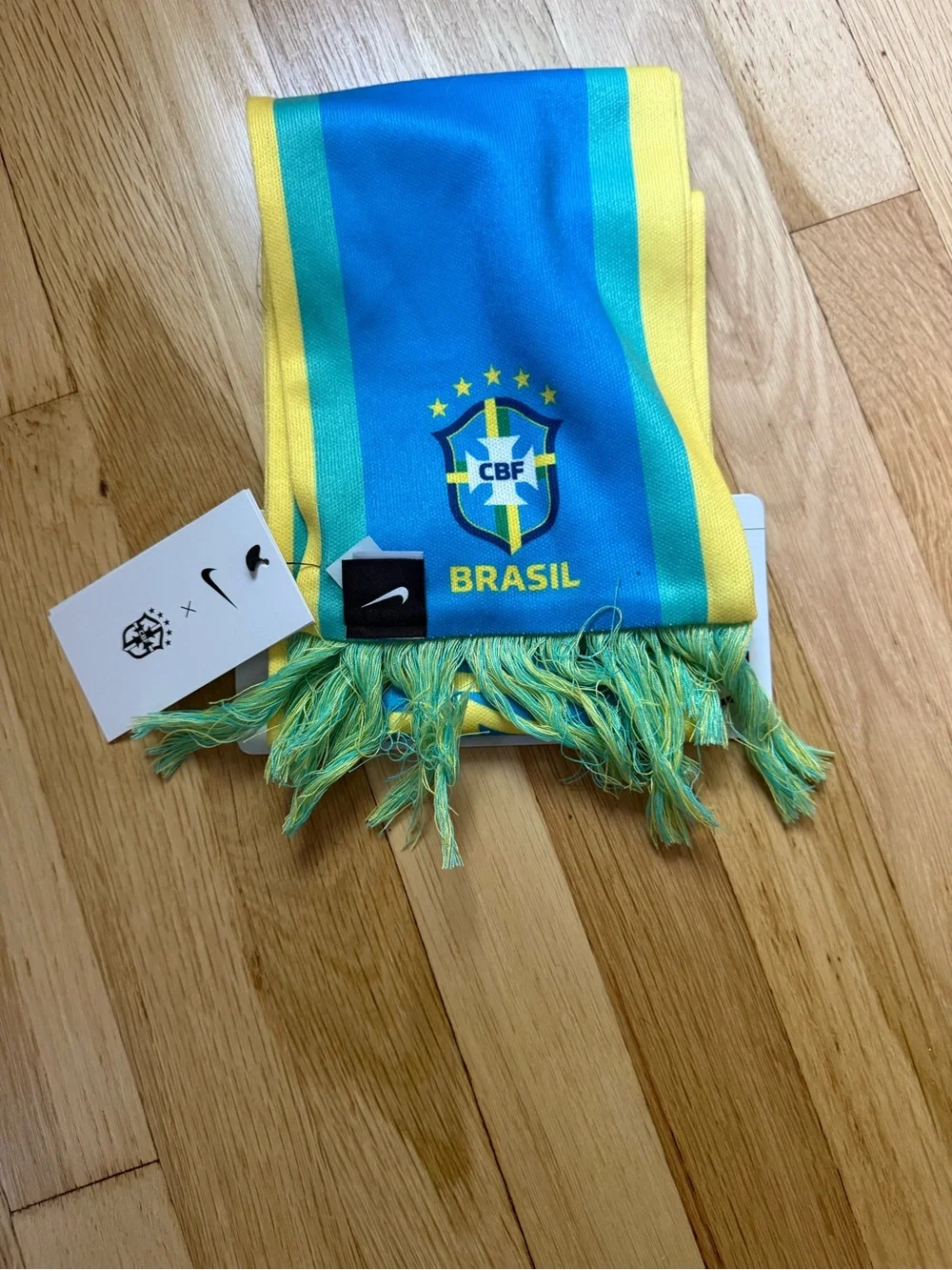 Brazil Soccer Fan Gear - Green & Yellow (Hat, Scarf, flags, bracelet, bandanna